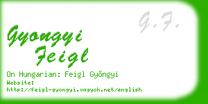 gyongyi feigl business card