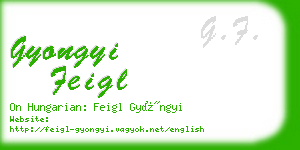 gyongyi feigl business card